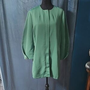 Chicos - Topper - Faille - 3/4 Sleeve - Green - Large (Chicos 2) - gently worn